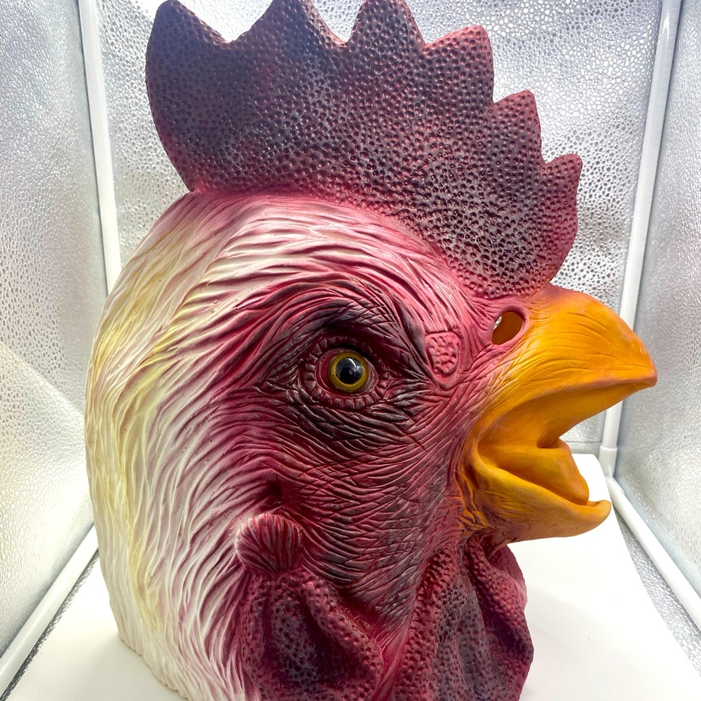 Rooster Animal Head Mask For Halloweem Costume Cosplay Latex